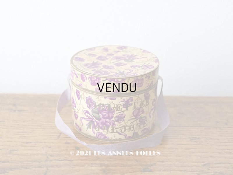 画像1: アンティーク 菫の砂糖菓子の紙箱 VIOLETTES DE TOULOUSE