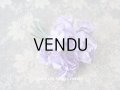 未使用 アンティーク 薄紫色の布花 ラベル付