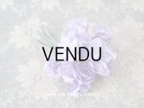 未使用 アンティーク 薄紫色の布花 ラベル付