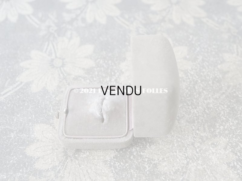 画像5: 1900年代 アンティーク スエード製 リングボックス ジュエリーボックス グレー&スモーキーパープル