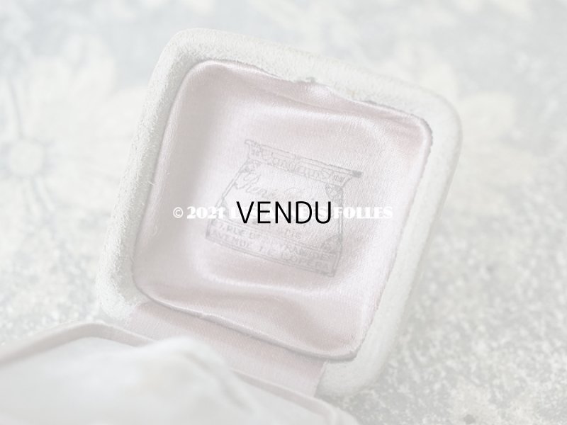 画像4: 1900年代 アンティーク スエード製 リングボックス ジュエリーボックス グレー&スモーキーパープル