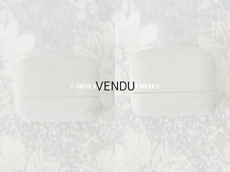 画像9: 1900年代 アンティーク スエード製 リングボックス ジュエリーボックス グレー&スモーキーパープル