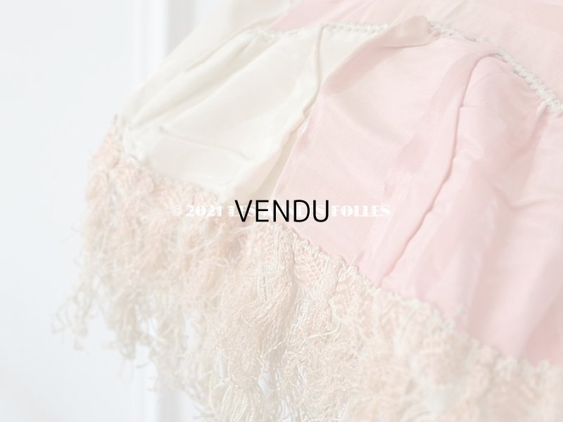 画像9: 19世紀末 アンティーク  シルク製 ピンク&ホワイトグレーの日傘