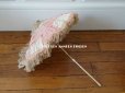 画像4: 19世紀末 アンティーク  シルク製　ピンク＆ホワイトグレーの日傘 　 (4)
