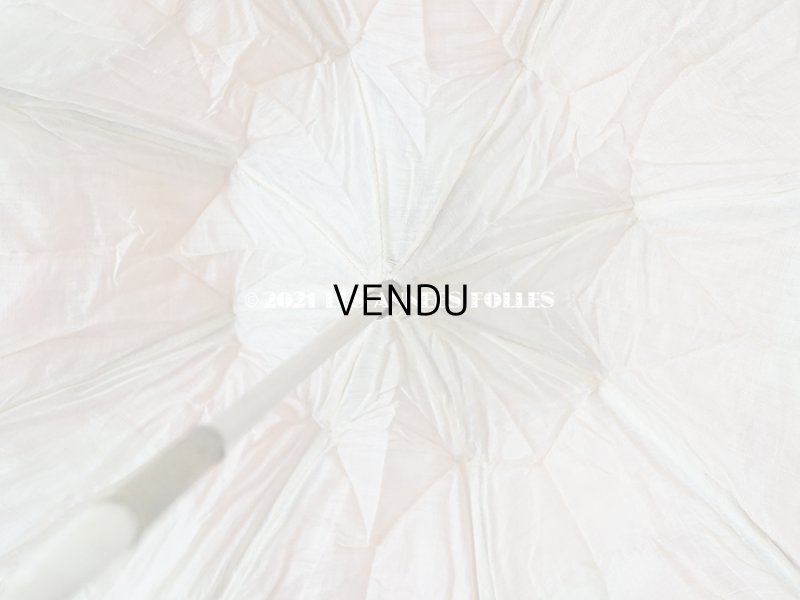 画像13: 19世紀末 アンティーク  シルク製 ピンク&ホワイトグレーの日傘