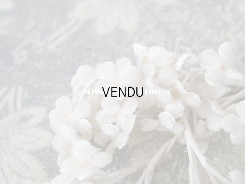 画像6: アンティーク  ホワイト・グレーのベルベット 布花 