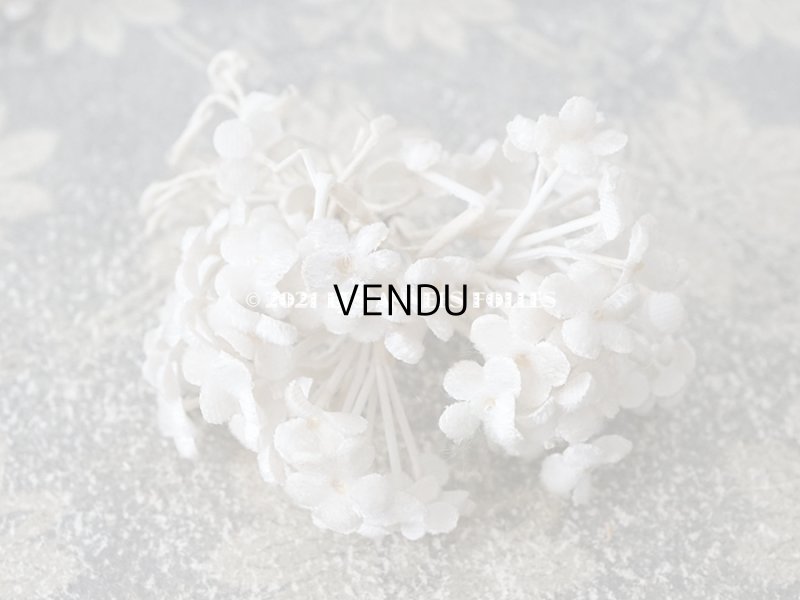 画像3: アンティーク  ホワイト・グレーのベルベット 布花 