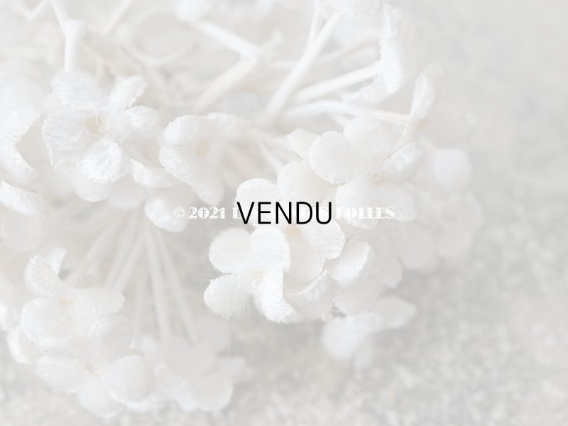 画像4: アンティーク  ホワイト・グレーのベルベット 布花 