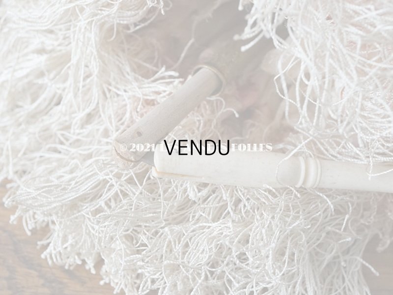 画像18: 19世紀末 アンティーク  シルク製 ピンク&ホワイトグレーの日傘