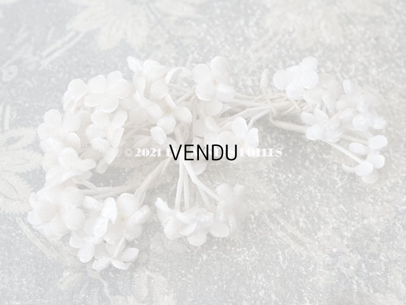 画像5: アンティーク  ホワイト・グレーのベルベット 布花 