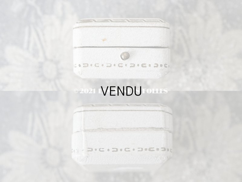 画像8: 1920年代 アンティーク  ジュエリーボックス  金彩入り オフホワイト