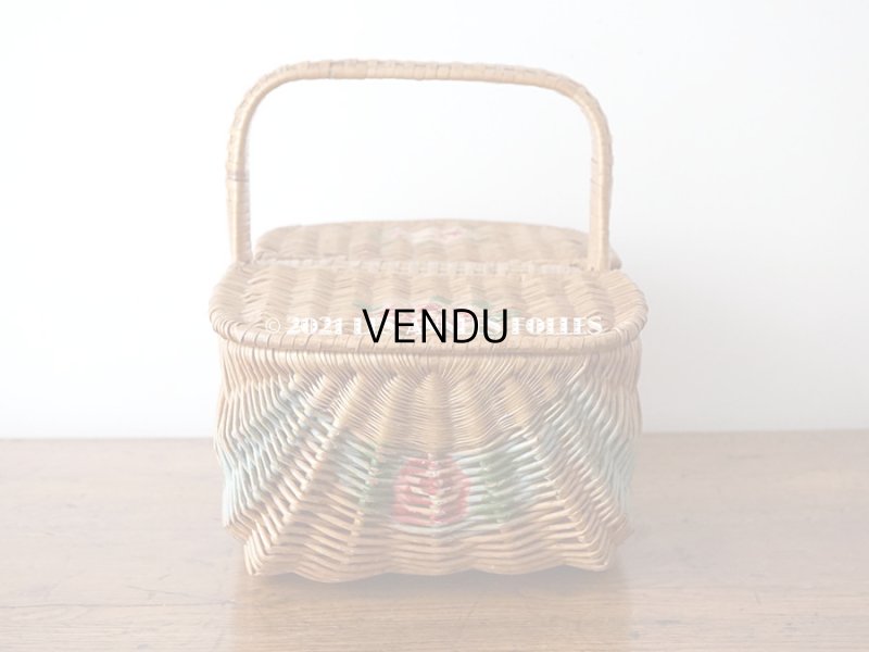 画像5: アンティーク  大きなローズパニエ 薔薇のパニエ