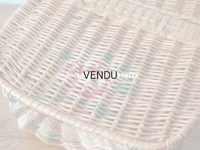 画像9: アンティーク  大きなローズパニエ 薔薇のパニエ