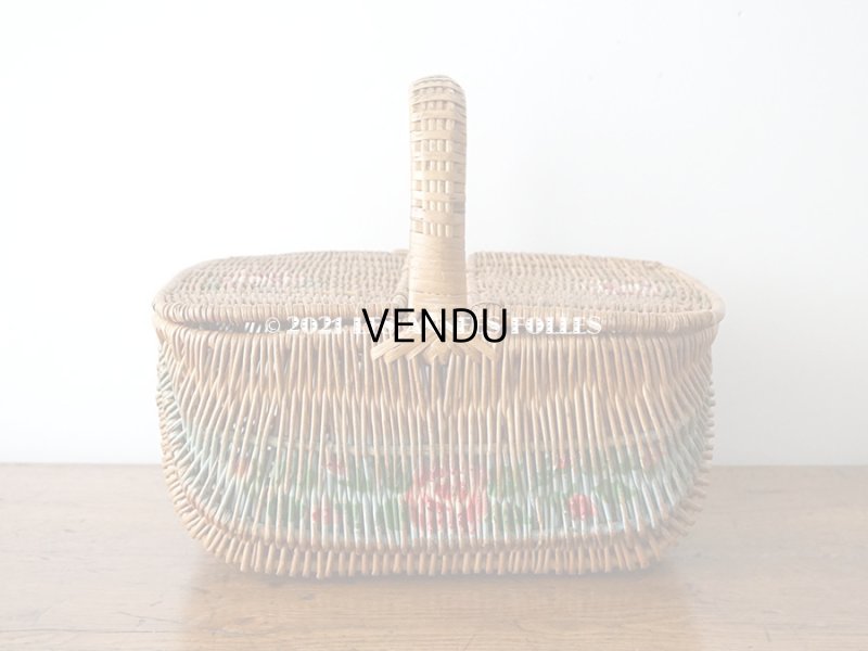 画像4: アンティーク  大きなローズパニエ 薔薇のパニエ