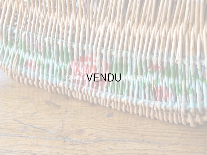 画像15: アンティーク  大きなローズパニエ 薔薇のパニエ