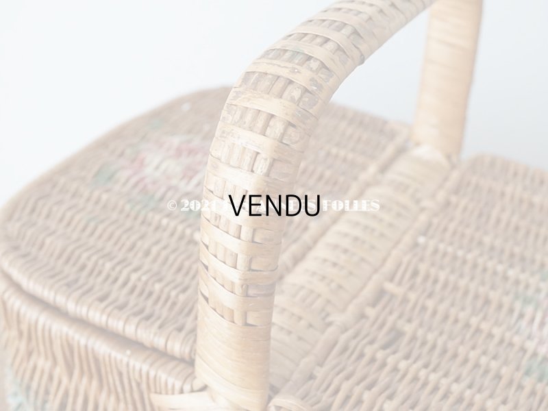 画像11: アンティーク  大きなローズパニエ 薔薇のパニエ