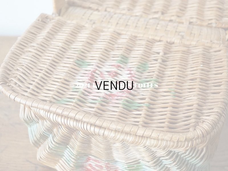 画像7: アンティーク  大きなローズパニエ 薔薇のパニエ