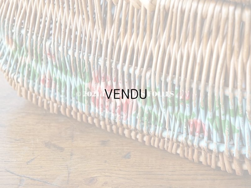 画像14: アンティーク  大きなローズパニエ 薔薇のパニエ