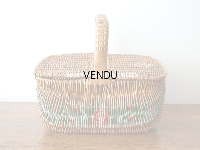 画像3: アンティーク  大きなローズパニエ 薔薇のパニエ