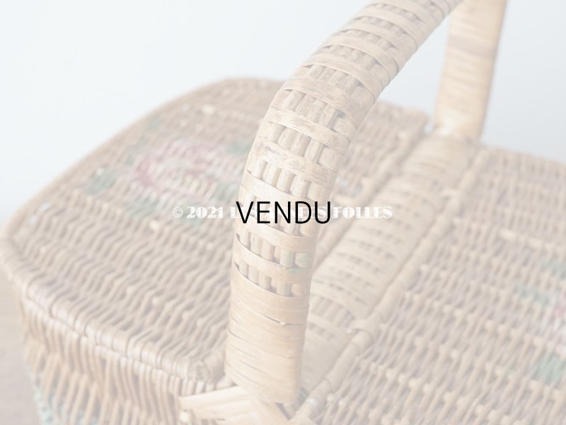 画像10: アンティーク  大きなローズパニエ 薔薇のパニエ