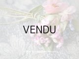 アンティーク シルクシフォンの布花 勿忘草　＆　薔薇のブーケ