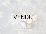 アンティーク シルク製 パステルカラーの薔薇の布花 
