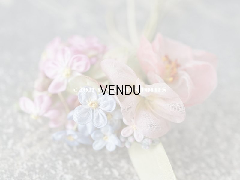 画像4: アンティーク シルクシフォンの布花 勿忘草　＆　薔薇のブーケ