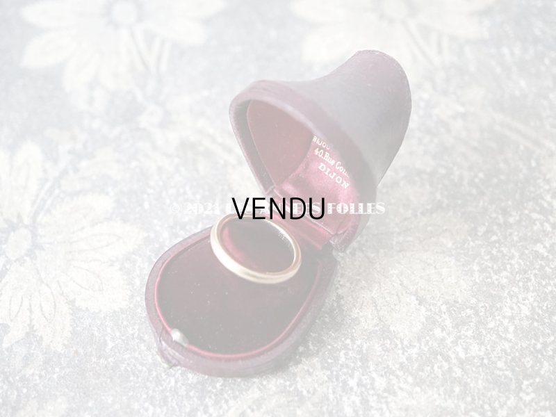 画像9: 19世紀 アンティーク リングボックス ボルドー ジュエリーボックス 