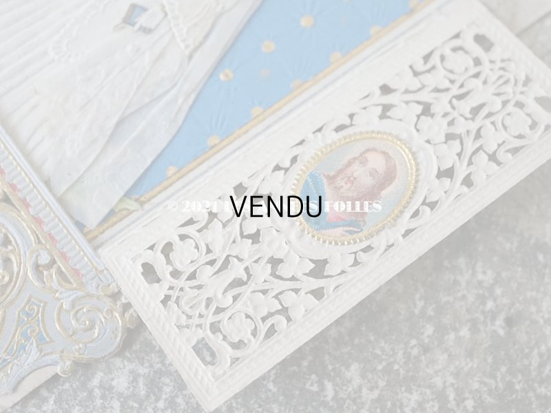 画像5: アンティーク  初聖体の立体カニヴェ 脚付き プルミエール・コミュニオン