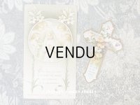 アンティーク  ホーリーカード 2点のセット　初聖体　＆　クロス