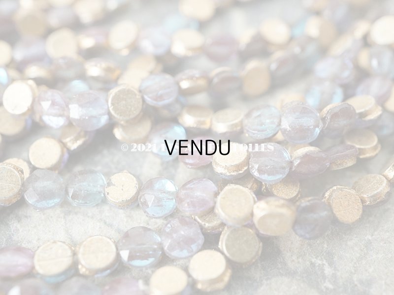 画像4: アンティーク  ガラス製 極小 3.5mm サフィレット色のビーズ カット入り　26ピースのセット