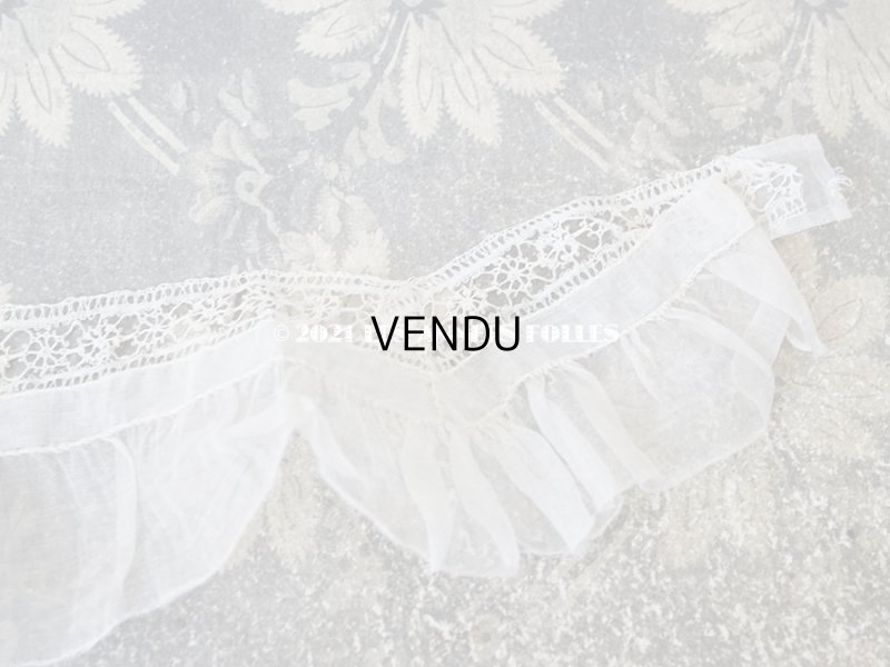 画像8: アンティーク レースの縁取り フリルリボン  1.3m  幅 7.5〜9.5cm