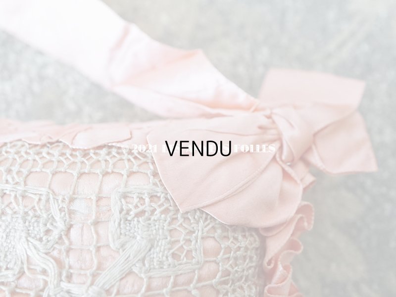 画像4: 1900年代　アンティーク ピンクのリボンが結ばれたピンクッション 