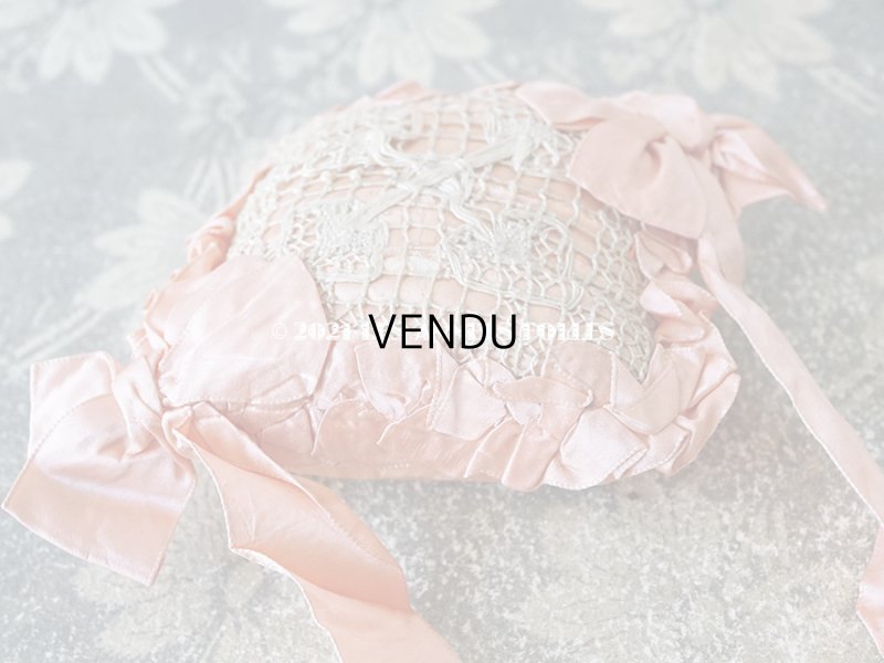 画像6: 1900年代　アンティーク ピンクのリボンが結ばれたピンクッション 