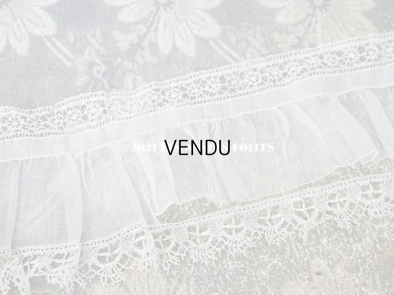 画像5: アンティーク レースの縁取り フリルリボン  1.3m  幅 7.5〜9.5cm