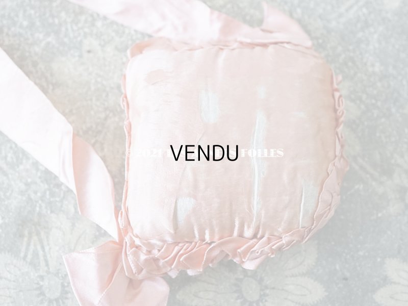 画像8: 1900年代　アンティーク ピンクのリボンが結ばれたピンクッション 