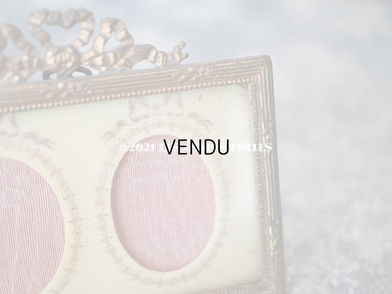 画像7: アンティーク リボンが結ばれた小さなフォトフレーム  ダブルフレーム　ルイ16世スタイル