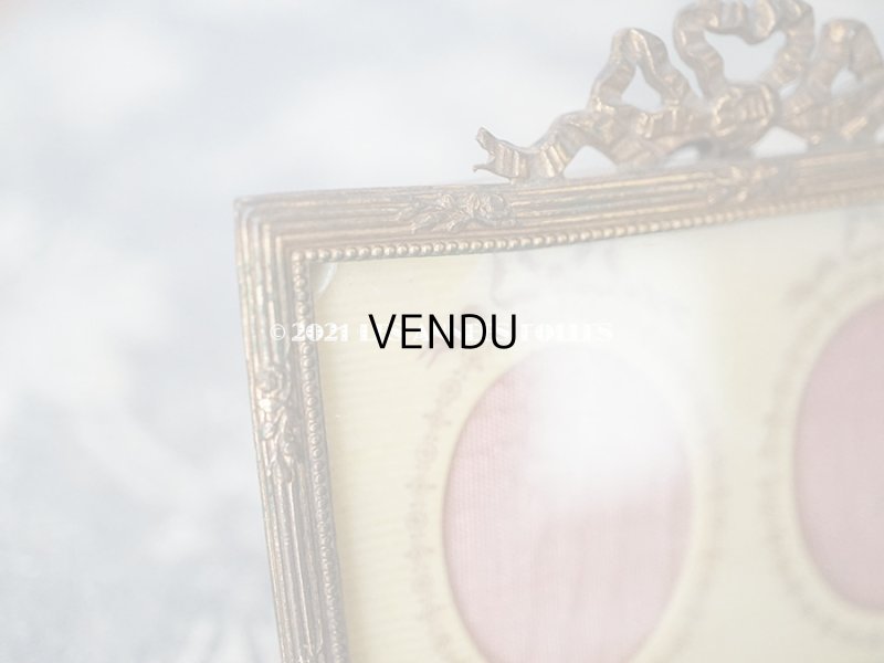 画像8: アンティーク リボンが結ばれた小さなフォトフレーム  ダブルフレーム　ルイ16世スタイル