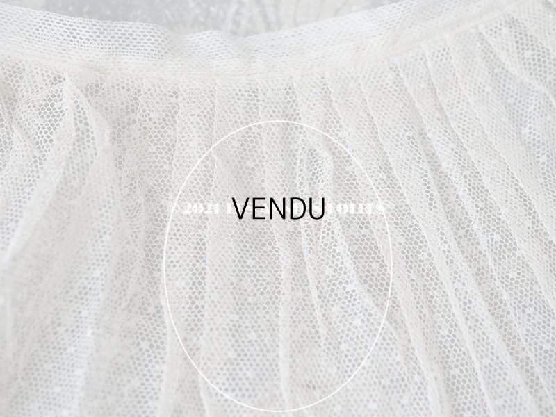 画像10: アンティーク 幅広 レースのプリーツリボン ドット柄 アイボリー  14.5cm幅  230cm