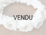 1900年代 アンティーク 薔薇の布花のティアラ　ヘッドリース 