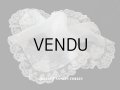 19世紀末 アンティーク  結婚式のハンカチ モノグラム刺繍入り　葡萄の葉　ホワイトワーク＆手編みのヴァランシエンヌレース