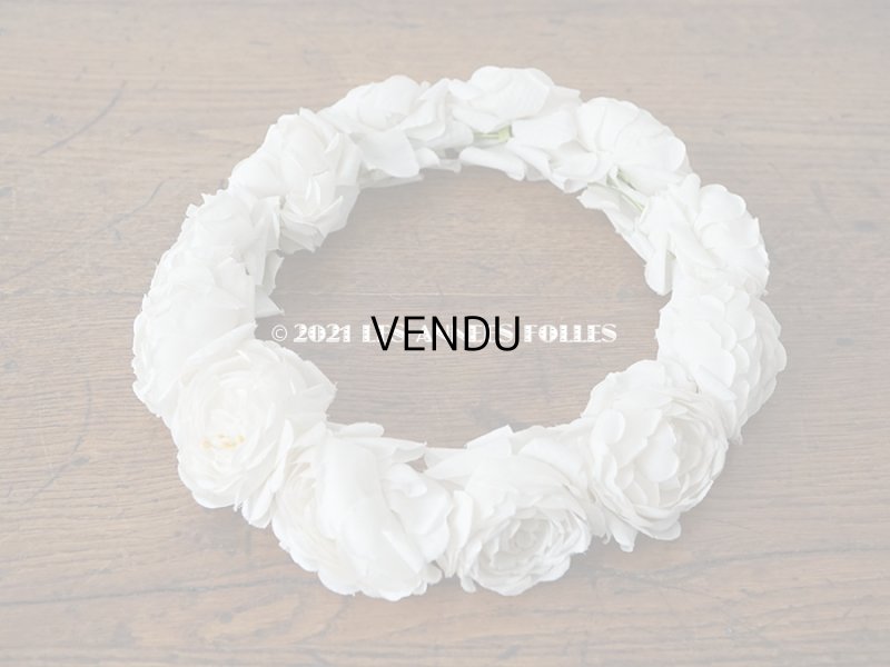 画像3: 1900年代 アンティーク 薔薇の布花のティアラ　ヘッドリース 