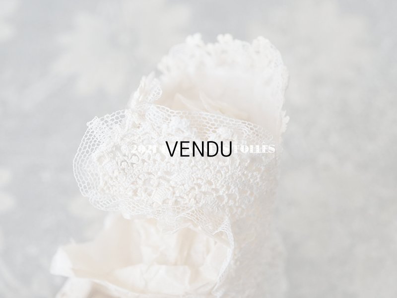 画像11: 1920年代 アンティーク 　ロココモチーフ付き クロシェレース ベビーシューズ  