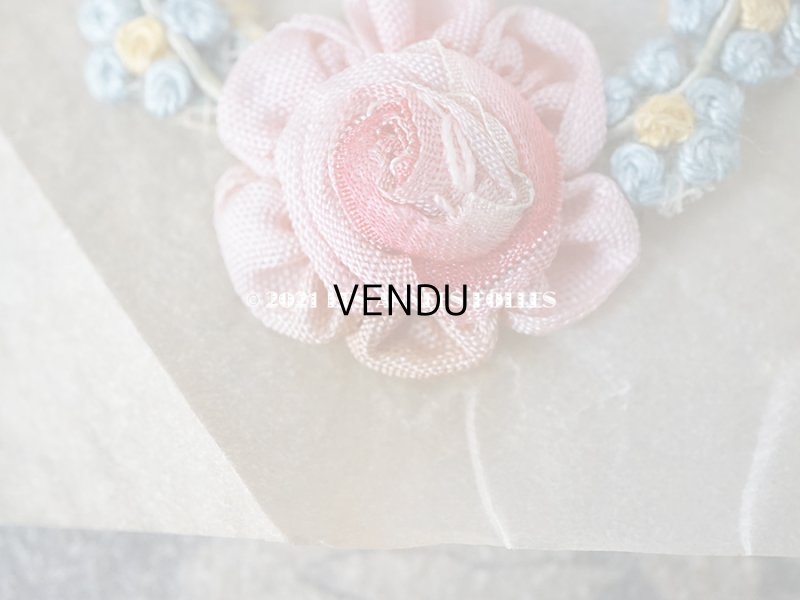 画像7: アンティーク ロココモチーフ  ピンクの薔薇 & 勿忘草のリース