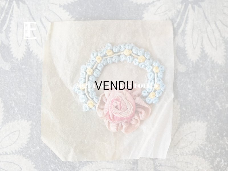 画像8: アンティーク ロココモチーフ  ピンクの薔薇 & 勿忘草のリース