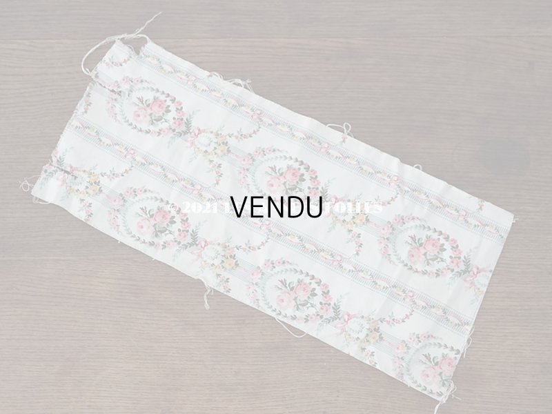 画像5: アンティーク コットン製ファブリック  薔薇のリース　＆　ガーランド クリーム色