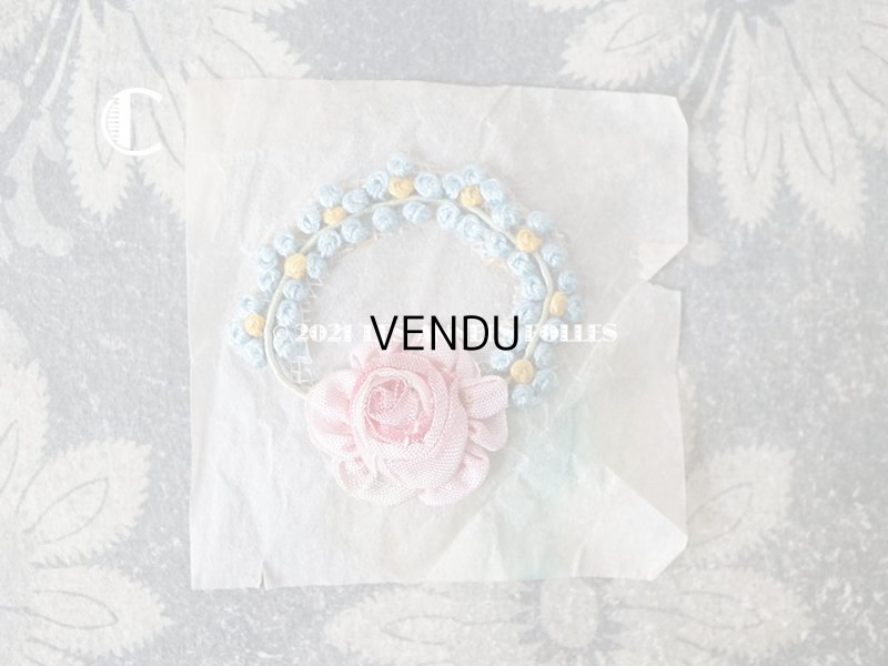 画像5: アンティーク ロココモチーフ  ピンクの薔薇 & 勿忘草のリース