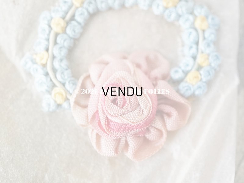 画像9: アンティーク ロココモチーフ  ピンクの薔薇 & 勿忘草のリース