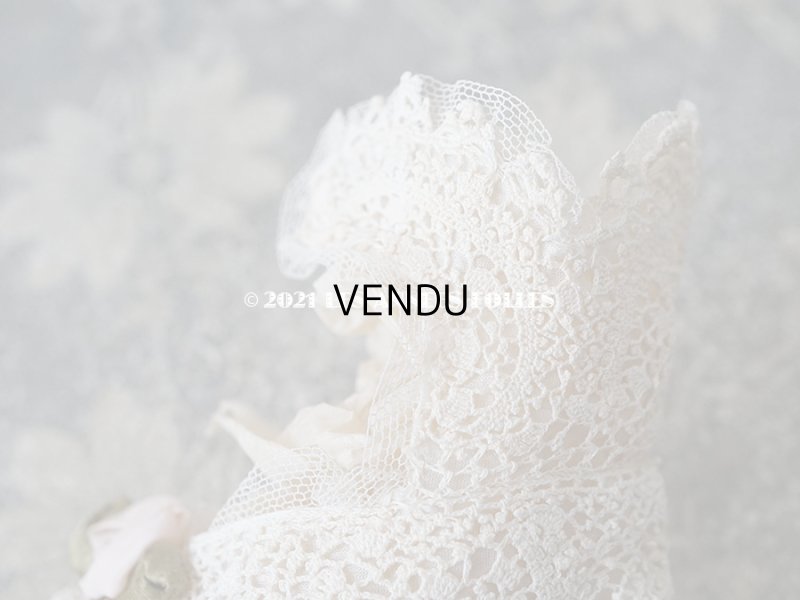 画像13: 1920年代 アンティーク 　ロココモチーフ付き クロシェレース ベビーシューズ  