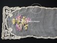画像8: アンティーク リボン刺繍 & レース　シルクシフォンのストール　25×190cm